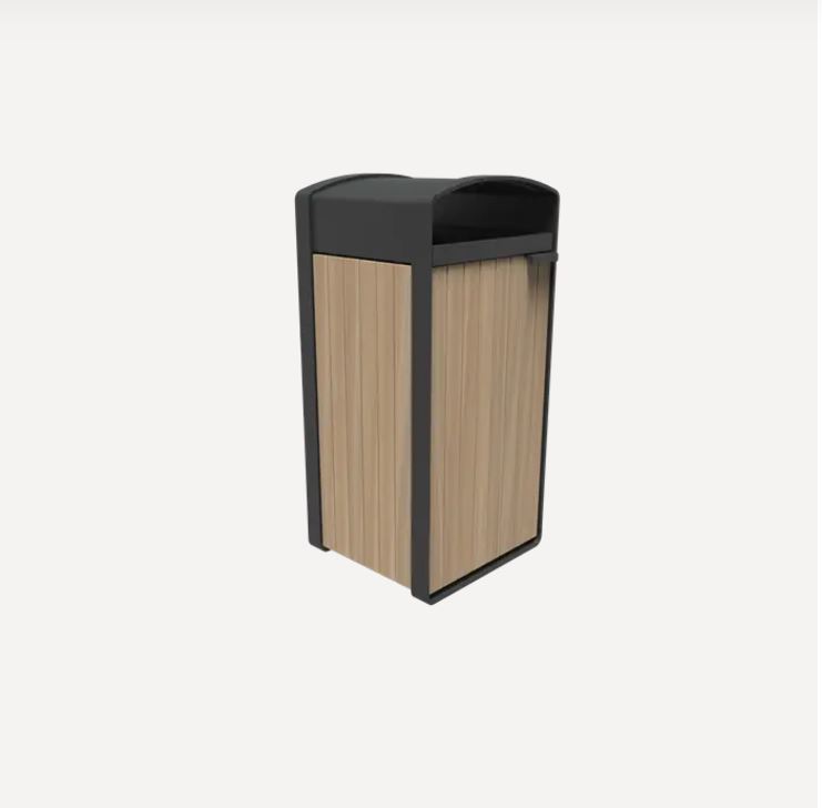 Mülleimer Storr Aluminium Accoya Holz
